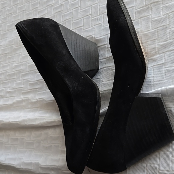 Eileen Fisher Hawk Suede Pump Women's Black Summer Minimalist Shoes - Picture 8 of 8